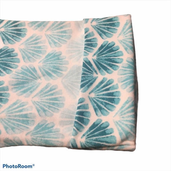 Karen Scott Ombré Seashells White Teal Boatneck Short Sleeve Cotton Top Small - Picture 6 of 9